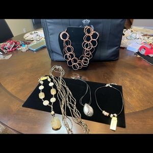 Premier Designs Necklaces! 5 in total, all copper and silver style.